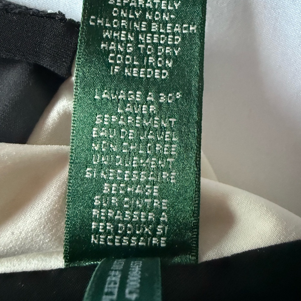 Ralph‎ Lauren Black and Cream Long Sleeve Dress - Picture 6 of 6